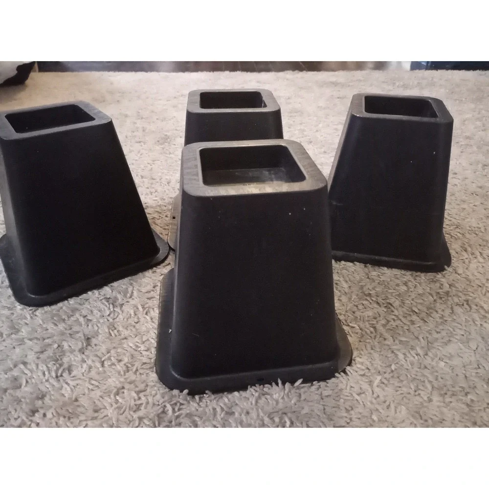 Plastic Furniture Risers 4 Piece Set Bed Table Chair Riser 5.5